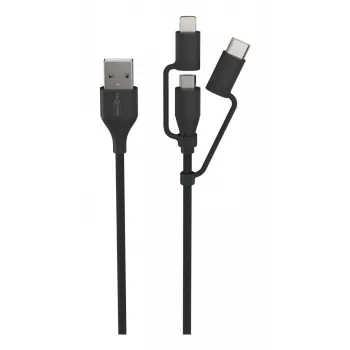 Καλώδιο Ansmann USB σε 3in1 120cm μαύρο Micro-USB B