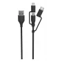 Καλώδιο Ansmann USB σε 3in1 120cm μαύρο Micro-USB B