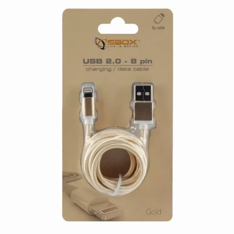 Sbox USB 2.0 8 Pin IPH7-G χρυσό