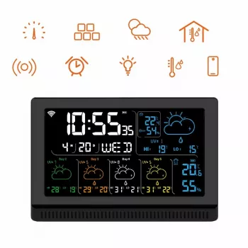Manta MTO200B Windy Smart μετεωρολογικός σταθμός με εξωτερικό αισθητήρα, Wi-Fi, μαύρος