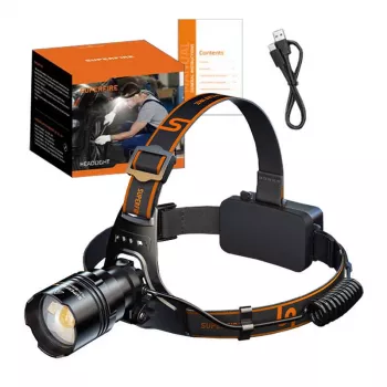 Επαναφορτιζόμενος φακός κεφαλής Superfire HL31 Type-C LED 3000 Lumen