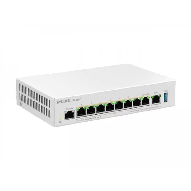 D-Link DBR-600-P/B επαγγελματικός router PoE, Ethernet WAN, 2,5 Gigabit Ethernet, λευκό