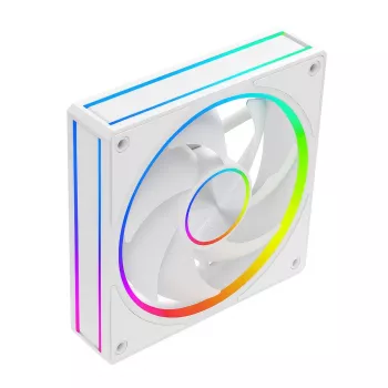 Ανεμιστήρας κουτιού MODECOM VOLCANO LOOP 120 ARGB Λευκό – 120 mm, φωτισμός ARGB, υποστήριξη PWM, 400–1400 U/min
