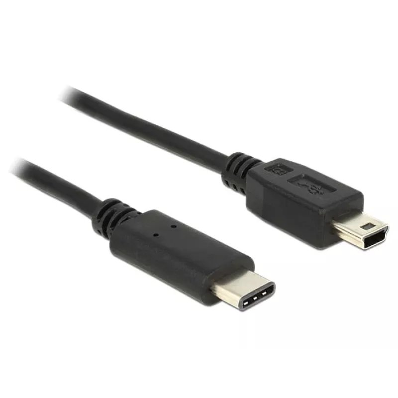 Καλώδιο USB DeLOCK 83603 USB 2.0 1m USB C Mini-USB B μαύρο