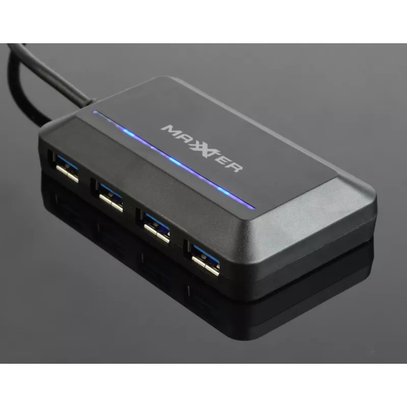 USB Hub GEMBIRD ACT-HUB3C-4P — USB 3.2 Gen 1 Type-A host σε 4 × USB 3.2 Gen 1 Type-C, 5000 Mbit/s, μαύρο