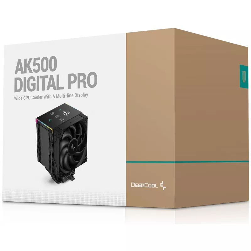 Αερόψυκτρα DeepCool AK500 Digital Pro 12 cm μαύρη ρουλεμάν Fluid-Dynamic