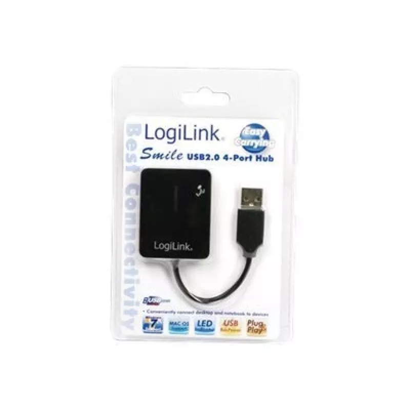 USB Hub LOGILINK UA0139 – 4 θύρες USB 2.0, 480 Mbit/s, μαύρο