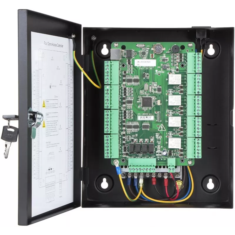 Ελεγκτής πρόσβασης Hikvision DS-K2804 — Μαύρο, 237×285×69 mm