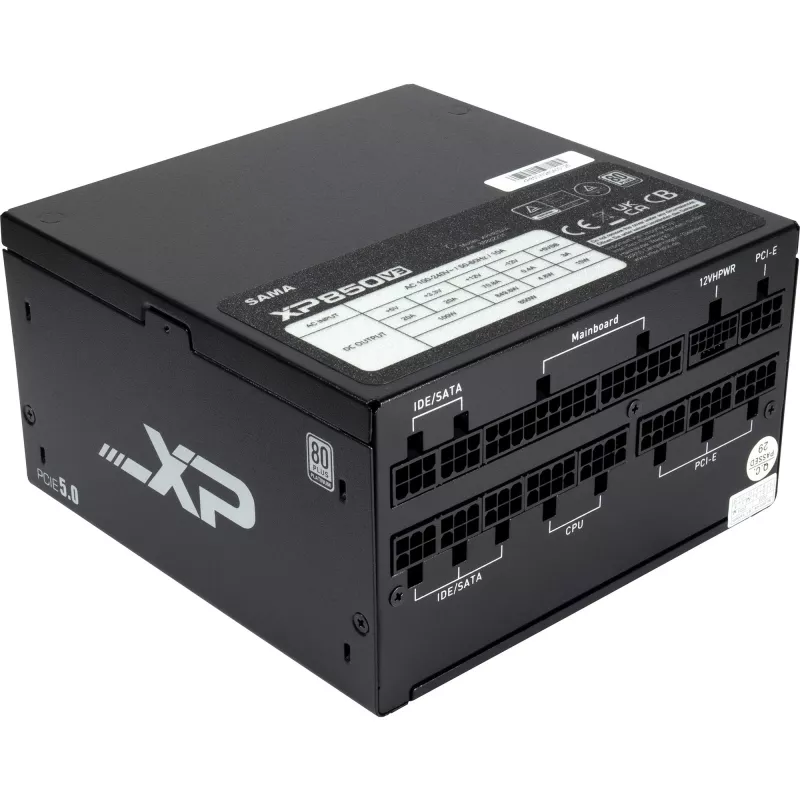 SAMA XPH-850A, Τροφοδοτικό PC 1x 12-Pin Υψηλής ισχύος GPU, 3x PCIe, διαχείριση καλωδίων, 850 Watt