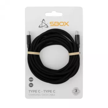Καλώδιο USB Type-C SBOX 3 m, Type-C σε Type-C, μαύρο