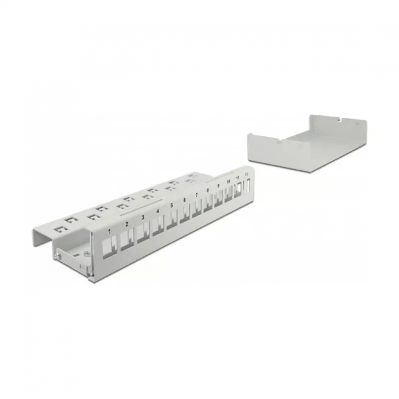 Patch panel DeLOCK Keystone 12 port γκρι