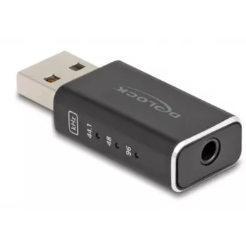 DeLOCK Καλώδιο-αντάπτορας USB 2.0 Type-A 3,5 mm 4-πολικό μαύρο 68001