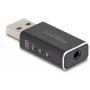 DeLOCK Καλώδιο-αντάπτορας USB 2.0 Type-A 3,5 mm 4-πολικό μαύρο 68001