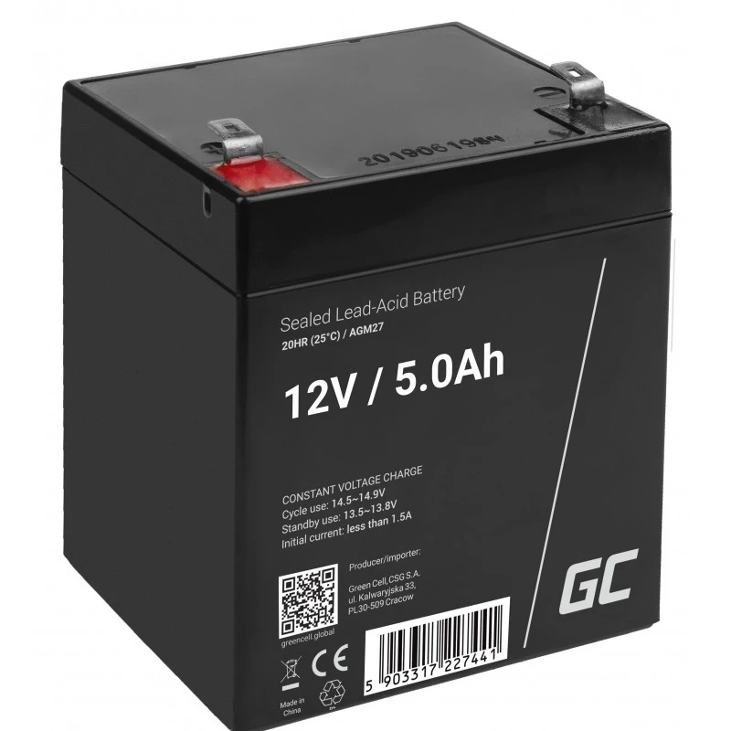 Μπαταρία UPS Green Cell AGM27 μολύβδου-οξέος (VRLA) 12 V 5 Ah