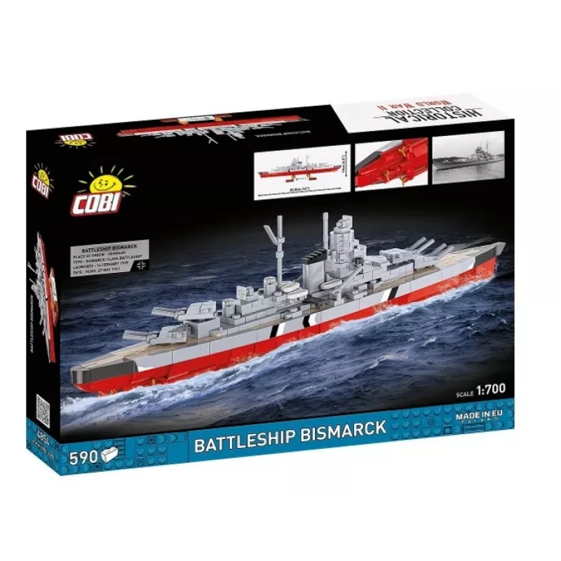Σετ κατασκευής Cobi θωρηκτό Bismarck μοντέλο, 590 τεμ.