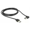 Καλώδιο USB DeLOCK 1m USB 2.0 A m/m 90° μαύρο