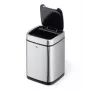 Κάδος απορριμμάτων Durable NO TOUCH 6L ορθογώνιος ανοξείδωτο ατσάλι ασημί μαύρο