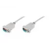 Καλώδιο σύνδεσης null modem Assmann. D-Sub9 B/B. 3,0 m. Snap καπάκια. μπεζ (AK-610100-030-E)