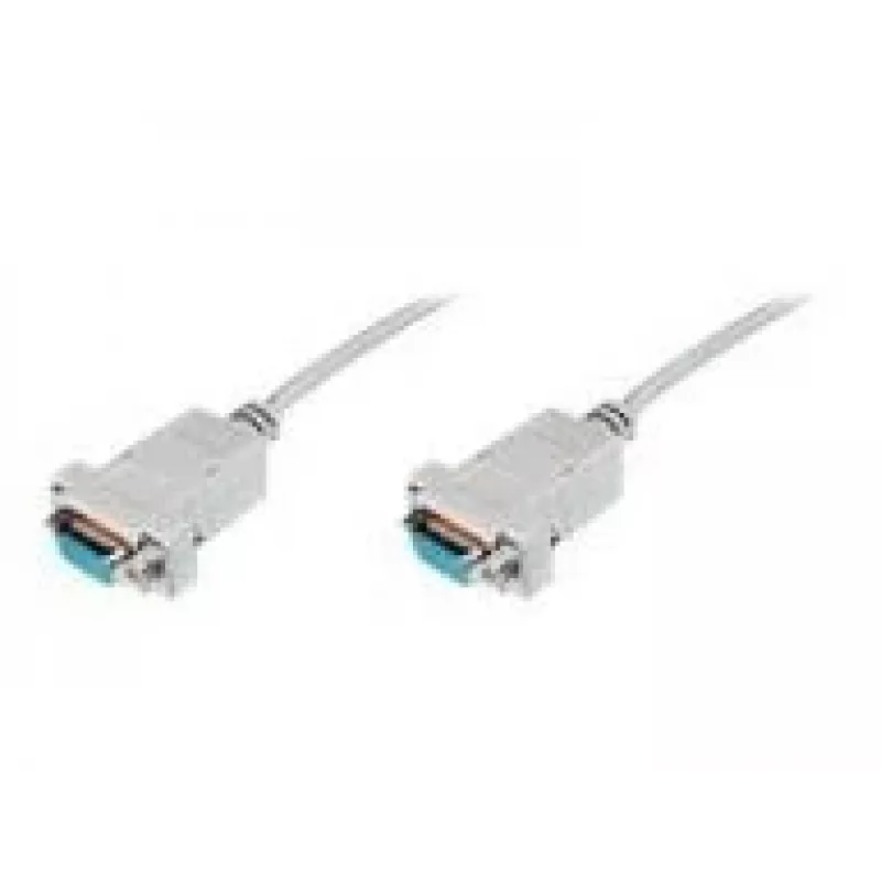 Καλώδιο σύνδεσης null modem Assmann. D-Sub9 B/B. 3,0 m. Snap καπάκια. μπεζ (AK-610100-030-E)