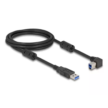 DeLOCK Καλώδιο USB βύσμα Type-A σε βύσμα Type-B 90° αριστερά γωνιακό 2 m