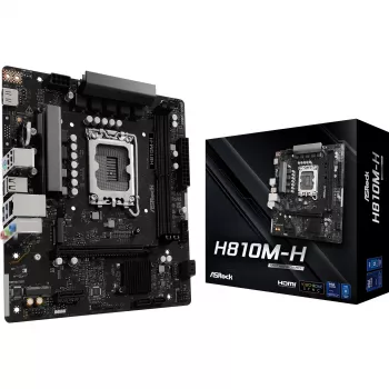 Μητρική ASROCK H810M‑X micro ATX Intel H810 LGA 1851 DDR5 2× DIMM 128GB M.2 2.5GbE HDMI DisplayPort