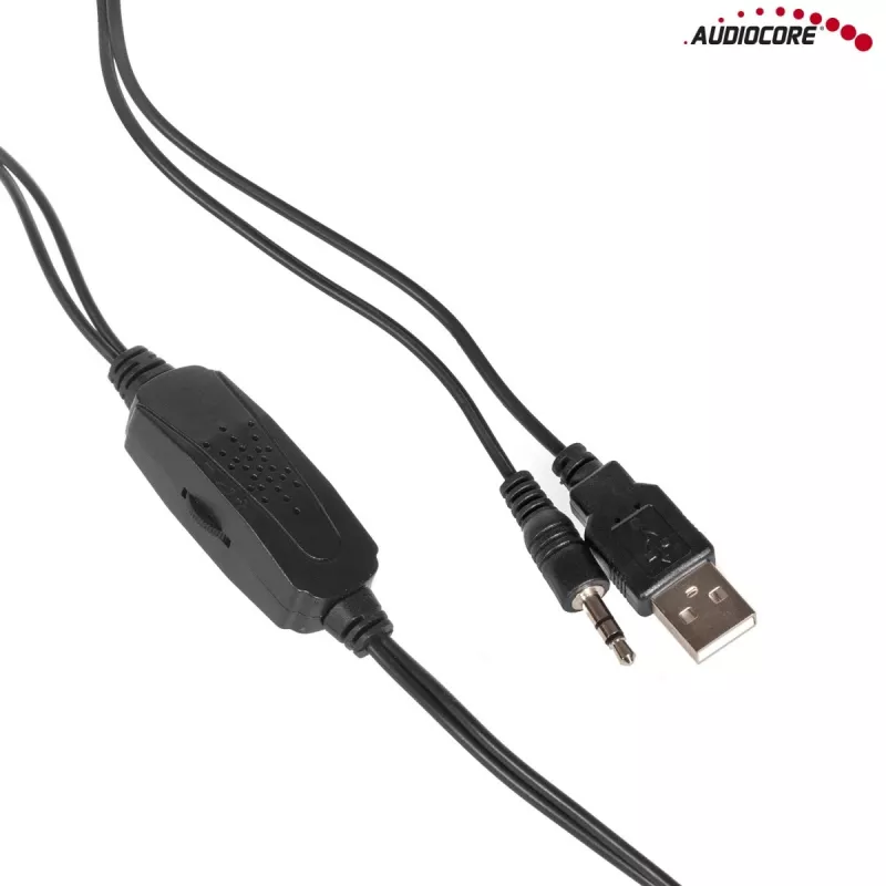 Audiocore AC865B 2.0 Ηχεία υπολογιστή USB, 6 W, Μαύρο/Μπλε