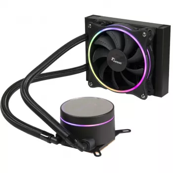 Υγρόψυκτη μονάδα All-in-One Inter-Tech LC-120 RGB 12 cm Μαύρο