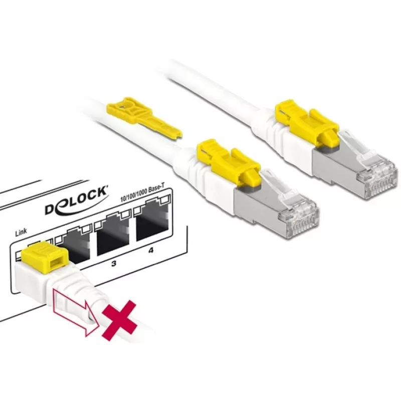 Καλώδιο δικτύου DeLOCK 85335 RJ-45 Cat6a 5m λευκό