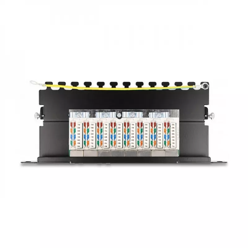 DeLOCK patch panel 10 ιντσών 8 port Cat.6A 0,5U μαύρο