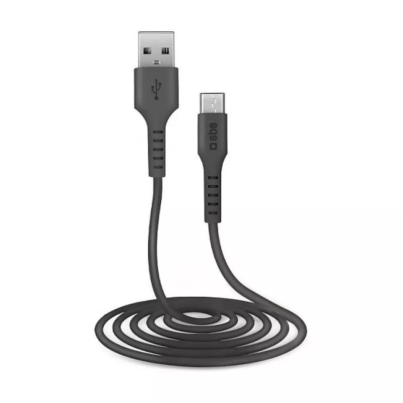 SBS TECABLEMICRO2K 2m USB A Micro-USB B αρσενικό αρσενικό μαύρο καλώδιο USB (TEKabelMICRO2K)