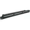 Patch Panel Alantec PK001 24-Port UTP Cat.6 1U 19 ίντσες – 24x RJ45, U/UTP (UTP), μαύρο