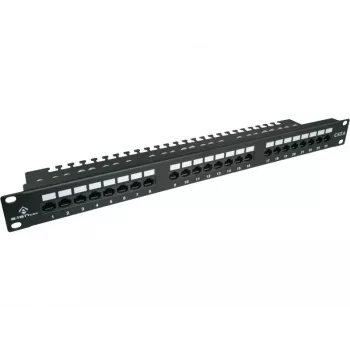 Patch Panel Alantec PK001 24-Port UTP Cat.6 1U 19 ίντσες – 24x RJ45, U/UTP (UTP), μαύρο