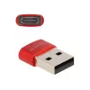 Delock - προσαρμογέας USB - USB (M) σε 24 pin USB-C (W) - USB2.0 3 A - κόκκινο (60050)