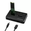 Σταθμός σύνδεσης Qoltec 50310 Drive 2x SSD M.2 SATA NGFF USB Type-C