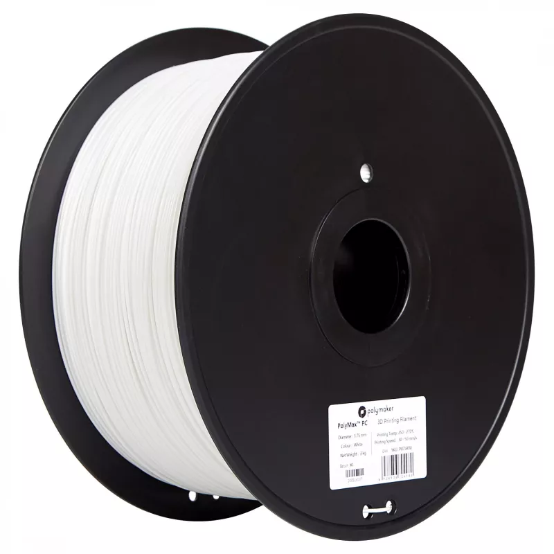 Νήμα 3D POLYMAKER POLYMAX PC 1,75 mm Λευκό 3 kg