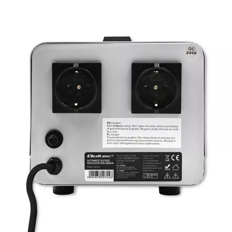 Qoltec 50724 Αυτόματος σταθεροποιητής τάσης AVR 2000VA