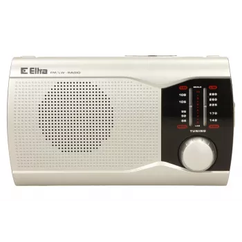 Φορητό ραδιόφωνο Eltra EWA ασημί — δέκτης AM/FM, με μπαταρία