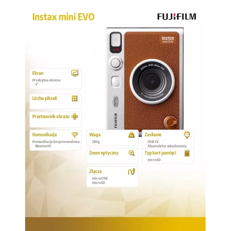 Φωτογραφική μηχανή Instax mini EVO καφέ