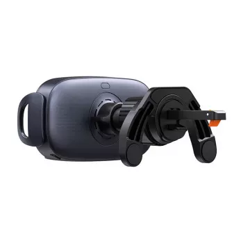 Baseus LightChaser BS-CM029 βάση κινητού αυτοκινήτου με ασύρματη φόρτιση 15 W για γρίλιες αερισμού, Μαύρο