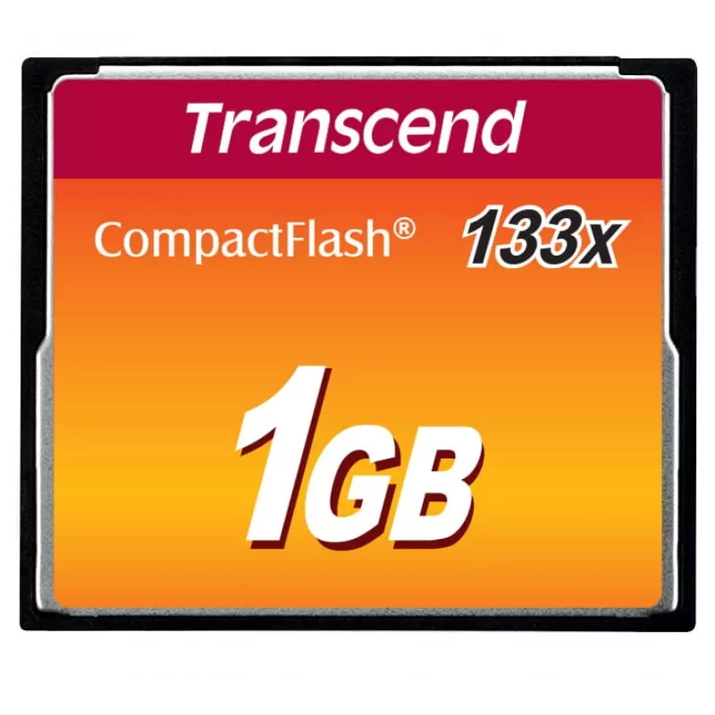 Transcend - κάρτα μνήμης flash - 1GB - 133x - κάρτα CompactFlash (TS1GCF133)