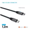 USB-C σε USB-C Μαγνητικό Πλεκτό Καλώδιο FIXED FIXDBM-CC12-GR, USB 2.0, 1,2 m, γκρι