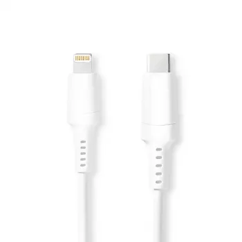 Nedis καλώδιο 2m USB-C σε Lightning για iPad, iPhone, iPod, λευκό