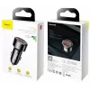 Baseus Magic CCMLC20A-01 φορτιστής αυτοκινήτου, 2x USB-A QC 3.0, 45 W, 6 A, οθόνη τάσης, μαύρος