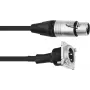 Καλώδιο patch XLR PSSO 1 m, υποδοχή XLR σε βύσμα XLR, μαύρο