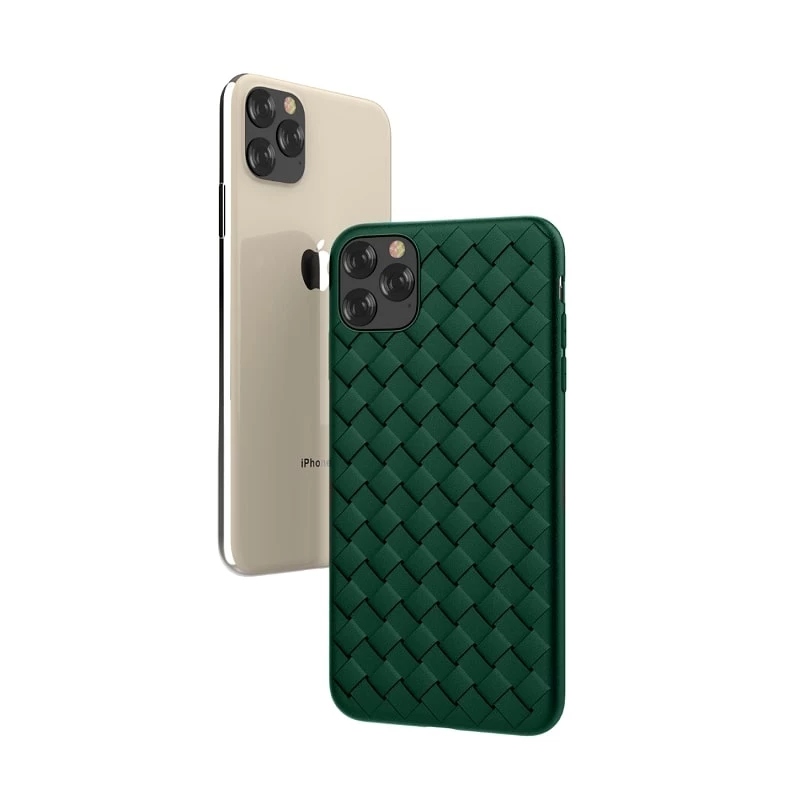 Προστατευτική θήκη Devia για iPhone 11 Pro Max με υφασμάτινο σχέδιο, πράσινο