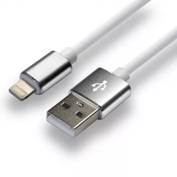 everActive Καλώδιο USB Lightning 1m - λευκό, σιλικόνη, ταχεία φόρτιση, 2,4A - CBS-1IW