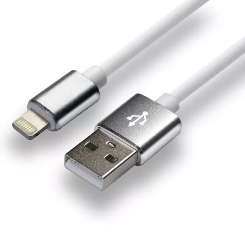 everActive Καλώδιο USB Lightning 1m - λευκό, σιλικόνη, ταχεία φόρτιση, 2,4A - CBS-1IW