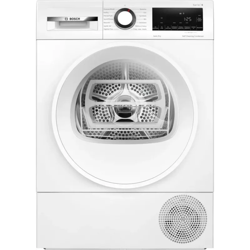 Στεγνωτήριο ρούχων Bosch WQG145APPL 9 kg αντλία θερμότητας, 14 προγράμματα, οθόνη LED, Λευκό