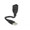 Καλώδιο USB DeLOCK 15cm USB 2.0 USB A μαύρο