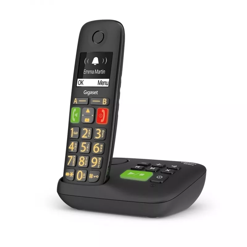Gigaset E290A Αναλογικό/DECT Τηλέφωνο με Αναγνώριση Κλήσης Μαύρο